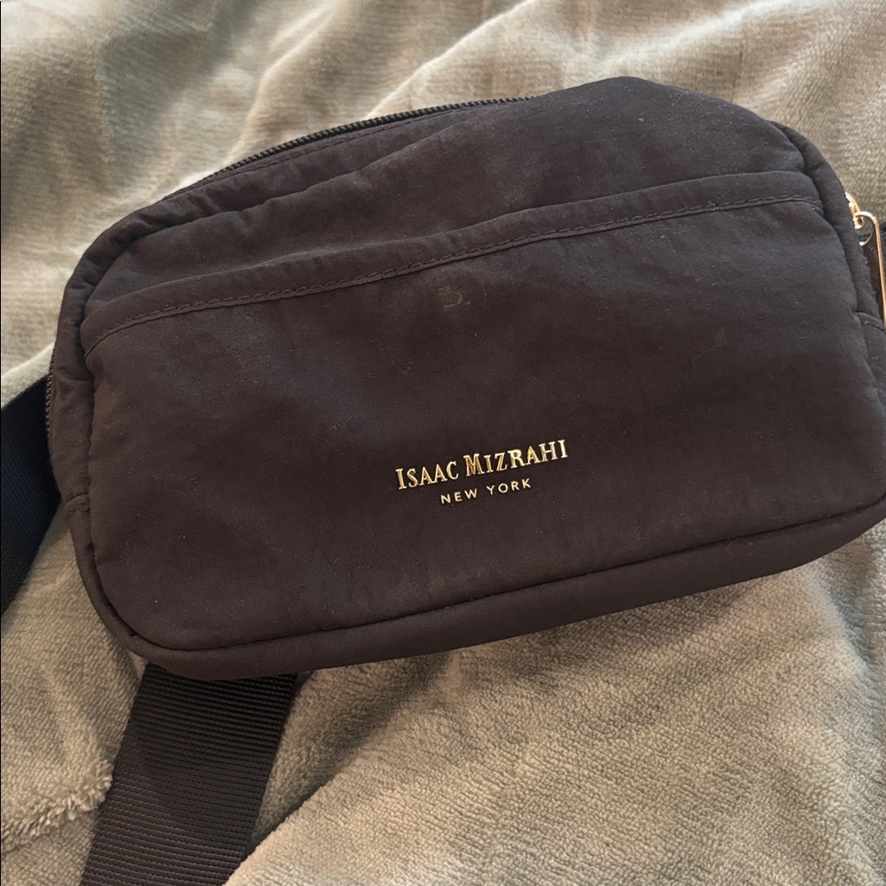 Isaac Mizrahi Black Nylon Crossbody Bag